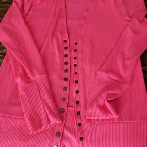 BRIGHT pink cardigan - XL